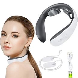 Pillowws Electric Neck Massager 15 Intensiteit Sensing Smart Back Massage 4 Puls Modi USB Oplaadbaar cervicale fysiotherapie -instrument 22