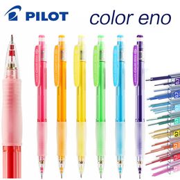 Piloot 8 Kleur ENO Mechanisch potlood HCR- 197 Mini Eraser Kawaii Automatische potloden 0,7 mm Leuk School Office Supplies briefpapier 240417