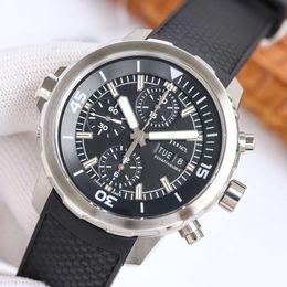 pilote designer hommes iwc montre aquatimer famille chronographe montre-bracelet SXM3 mouvement mécanique de qualité supérieure tous les 6 broches date de travail jour réglable uhr montre prx luxe