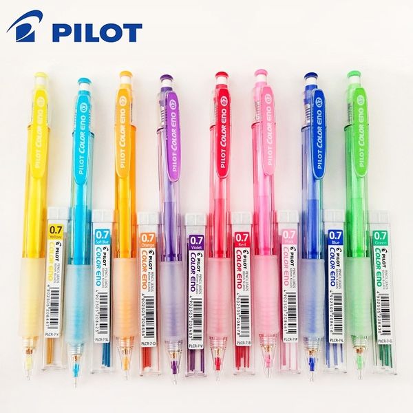 Pilote HCR-197 Eno 0,7 mm crayon mécanique avec 8 couleurs ensemble crayons de plomb 0,7 mm plomb pour fournitures scolaires de bureau papeterie Y200709