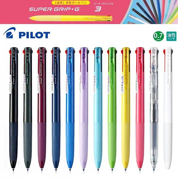 Stylo à bille multifonctionnel PILOT 2/3/4 couleurs BKSG-25 stylo à bille couleur grasse 0.7mm Module stylo fournitures scolaires stylo 3 en 1 240105