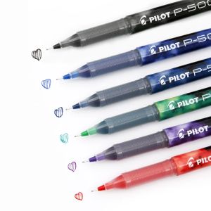 Pilote Pilot P-500 Encre Gel Encre Rolling Ball Styd Pens, 0,5 mm Extra Fine Point, Black Blue Red Purple Green Encre, Japonais Original