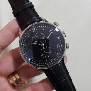 Pilot Relojes de lujo Luxe kloonhorloge voor heren, 41 mm roestvrijstalen lederen ketting met hoogwaardige gloed, waterdicht saffierglas Montres de luxe Orologio di luso