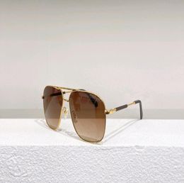 Pilot Square Sunglasses Goldbrown Shombs Lunes Mens Shades 1206 Sonnenbrille Wrap Occhiali da Sole Eyewear UV avec box7404458