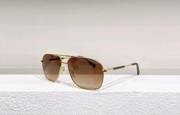 Pilot Square Sunglasses Goldbrown Shombs Mens Luners Shades 1206 Sonnenbrille Wrap Occhiali da Sole Eyewear UV avec box1659262