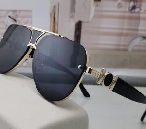 Style pilote hommes femmes lunettes de soleil cadre en métal Double pont Design 2022 Oculos de sol masculino gafas avec boîtes accessoires