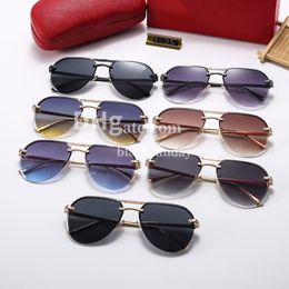 Piloot Zonnebril Classic Letter Designer gepolariseerde zonnebril Trendy Men Women Travel Beach Sun Glazen luxe paar brillen brillen