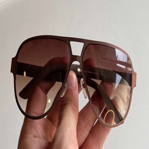 Lunettes de soleil pilote pour hommes 2252 marron mat marron dégradé 62mm lunettes de soleil nuances protection UV400 lunettes d'été avec boîte256a