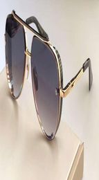 Lunettes de soleil pilotes pour hommes Gold Black Framegrey Gradient Lenses Limited Sun Glasses Mens Sunglasses Shades Eyewear avec Box3352797