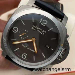 Pilot Wrist Watch Panerai Titanium Metal Luminor Series PAM 00351 Watch 44mm Clock Mens Watch Mechanical Watch