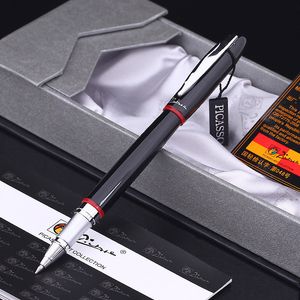 Pimio 907 Stylo à bille lisse noir et rouge avec clip argenté Stylos à bille en métal de haute qualité avec étui original Ensemble de stylos cadeaux 201111