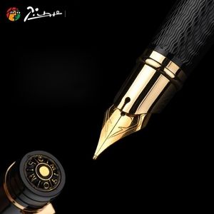 Pimio Picasso Fountain Pen Picasso PS 917 Gold Clip Silver Student Teacher Business Roman Style Gift Box Packaging Y200709