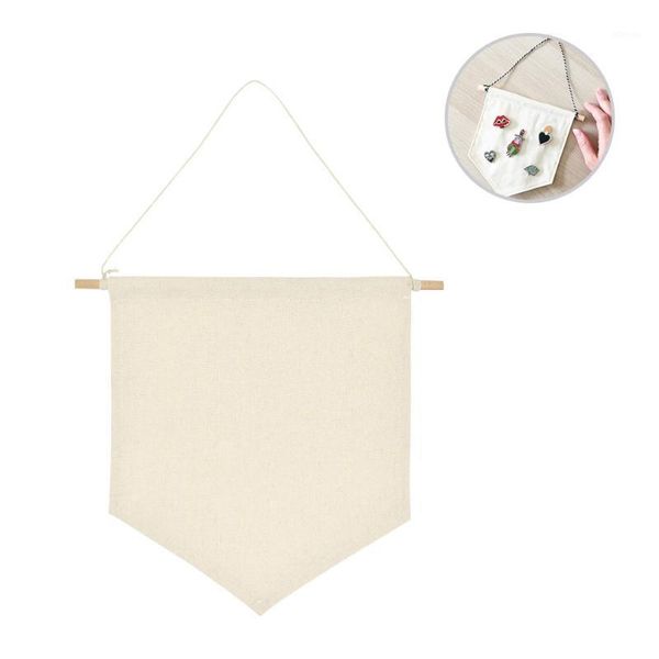 Épingle Affichage Fanion Bannière Émail Revers Badge Drapeau Plaine Blanc Toile Mur De Stockage Maison Suspendus Décorations1