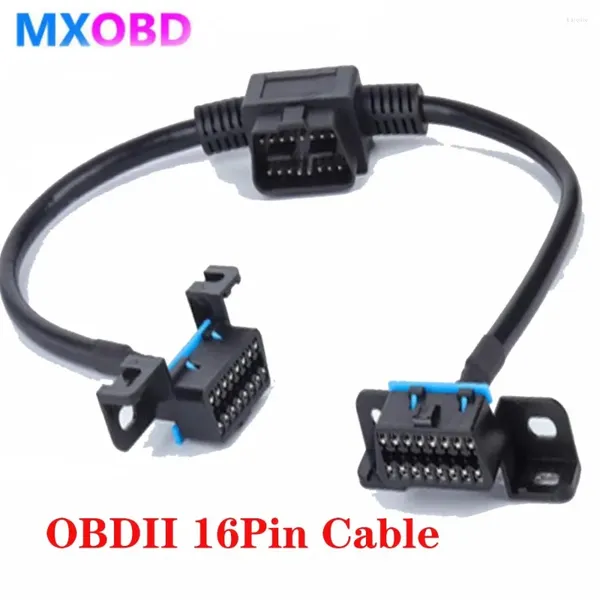 PIN OBD OBDII SPLITTER EXTENSION CABLE OBD2 12V 24V Un mâle à deux femelles y 16pin 16cores fil