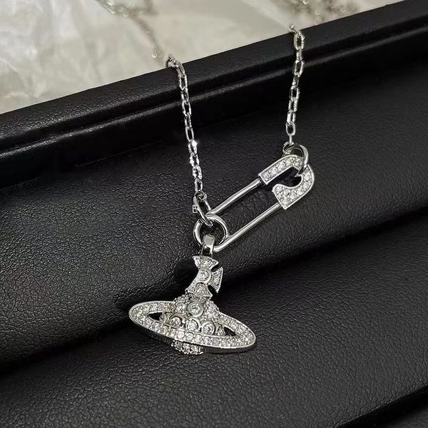 Pin Saturn pendentif colliers femmes Simple tempérament collier chaîne collier cadeau