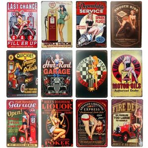 Pin Up Girl Metal Tin Signs Vintage Wall Art Painting Tools Poster Bar Pub Cafe Winkel Home Decor Sexy Lady Poster Plate Plaque Man Cave Home Decor Maat 30x20cm W01