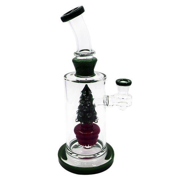 Bong en verre en forme de pin, gréement de gréement de papa, tuyaux en verre des tuyaux de 11 pouces en verre narguilé d'extracteur de bulle récupérant l'huile de pipe huile de gréement de gréement pipe accessoires d'herbes sèches.