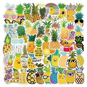 Ananasstickers 50 stks/lot cartoon diy graffiti stickers voor motorcar bagage pad telefoon scooter games skateboard laptop gitaar speelgoed cadeau