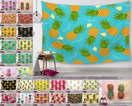 Ananas serie muur tapestries digitale gedrukte ananas strand handdoeken bad handdoek handdoek tafelkleed tafelkleed buitenblokken 150130cm5330729