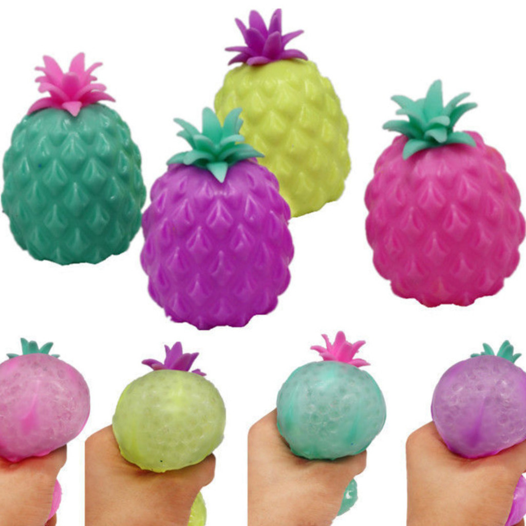 Ananas ventilation boll dekompression leksaker fidget rolig trp squish squeeze stressball ballong ångest stress lättnad autism squeezy leksak g58mxxy