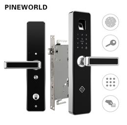 Pineworld Biometrische vingerafdruk Smart LockHandle Elektronische deur LockfingerPingerprintrfidkey Touchscreen Digitale wachtwoordvergrendeling 20111868