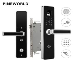 Pineworld Biometrische vingerafdruk Smart LockHandle Elektronische deur LockfingerPingerprintrfidKey Touchscreen Digitale wachtwoordvergrendeling 2019452603