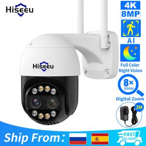 Pinhole camera's horeneu 4k 8mp dubbele lens ptz wifi ip camera 8x zoom outdoor hd full color night visie menselijke detectie video surveillance 230727