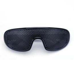 Pinhole -glazen zwarte anti -vermoeidheid Hallow -zonnebril Zonnebril Kleine gat Myopia brillen Hoogwaardige plastic druppel9032493