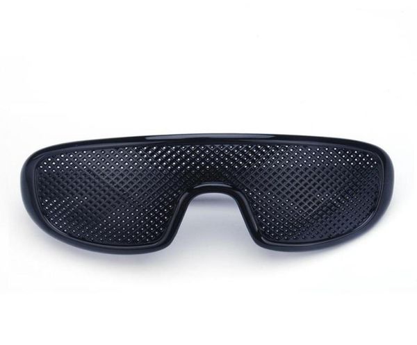 Pinhole Lunes Black Anti-Fatigue Hallow Sunglasses Small Hole Myopia Eyewear Plastic de haute qualité Drop8234758