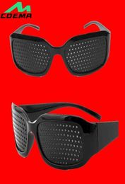 Gafas de sol estenopeicas Antimiopía Gafas con orificios estenopeicos Ejercicio ocular Vista Mejorar la visión curativa natural Cuidado de alta calidad Eyeglass6322405