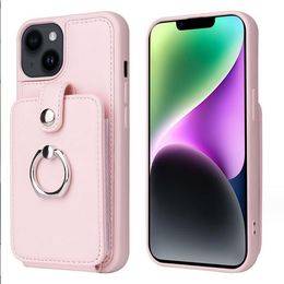 ROZE 200 stks/partij Creatieve Telefoon Gevallen PU Leer Mobiele anti-drop telefoon Cover Voor 15 pro max