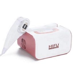 RF -apparatuur roze 2D Hifu Mini HFU voor thuisgebruik voor face liftogen rimpel verwijdering 2 in 1 machine