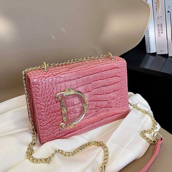 Borse rosa Designer Barbie Grils Borsa a tracolla in pelle liscia Fashion Luxury Napa Borsa a tracolla da donna Borsa a tracolla classica in pelle con stampa coccodrillo 221130