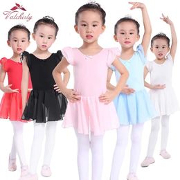 Robe de ballet rose enfants justaucorps tutu de danse porte costumes juge de ballet pour ballerine de fille 240411