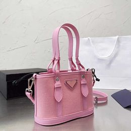 Sac panier rose sac fourre-tout design sac à main femme sac de shopping mode toile petits sacs à main Luxur