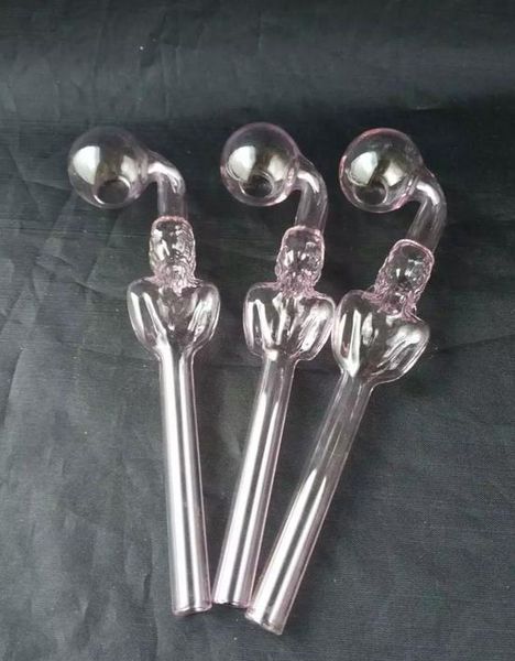 Bangs de beauté rose - pipe à fumer narguilé en verre Gongs en verre - plates-formes pétrolières bongs en verre pipe à fumer narguilé en verre - vap- vaporisateur