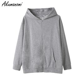 Roze Blauw Zwart Grijs Koreaans Oversized Zip Up Hoodies Hoodie Dames Plus Size 7XL 6XL 5XL 4XL 3XXL losse sweatshirt met zakken 201204