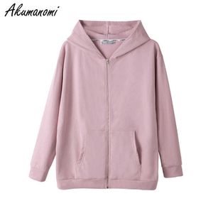 Rosa Azul Negro Gris Coreano de gran tamaño con cremallera Sudaderas con capucha Mujer Tallas grandes 7xl 6xl 5xl 4xl 3xxl Sudadera suelta con bolsillos Y0820