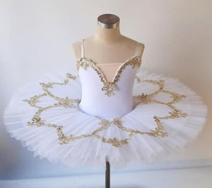 Robe de ballerine blanche bleue rose ballet professionnel tutu enfant enfants filles adultes cygnes costumes balt robe femme femme 220627238214