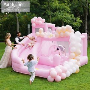 Château sautant gonflable d'enfants de maison de rebond rose pour la vente de videur de mariage Pastel 240127