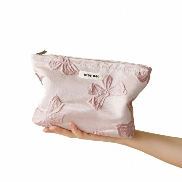 arc rose pour les femmes de maquillage pour femmes sac de rangement cosmétique grande capacité sac de toilette de banlieue portable caisses cosmétiques décontractées r6zf #