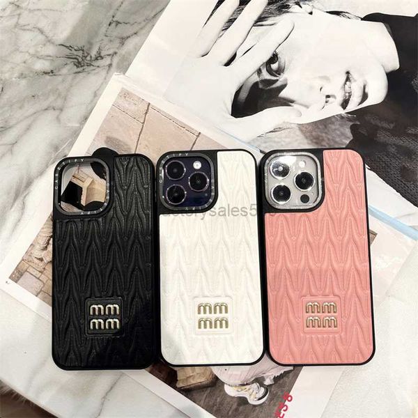 Cajas rosadas del teléfono celular para las mujeres para hombre del diseñador de lujo cubierta del iPhone unisex marca de moda casual de moda de cuero de alta calidad Phonecase Z # A102