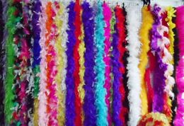 Roze Chandelle Feather Boa 200 cm/stks Wrap Burlesque Can Can Saloon Sexy Kostuum Accessoire Turkije Marabou Feather Boa Vele kleuren LL