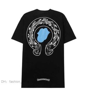 Roze klassiekers heren t shirts hart hoogwaardige merk crew nek chromes korte mouwen korte mouwen tops tees ch t-shirts trui casual hoefijzer sanskriet 20 44nf