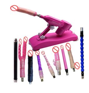 Roze kleur AdultToys Automatische seksmachine voor mannen en vrouwen met veel dildo 65 cm Intrekbare verstelbare snelheden Love Machines7379099