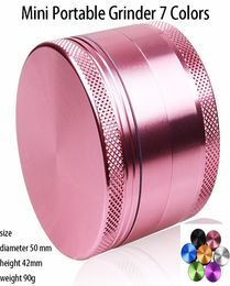Roze Kleur Meisjes Liefde 4 niveaus Aluminium Grinder Tabak Rook Crusher Hand Muller Shredder Mini 50mm hoge quality9911582