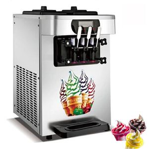 Distributeur automatique 110V 220V de crème glacée molle commerciale de machine de fabricants de crème glacée molle de couleur rose