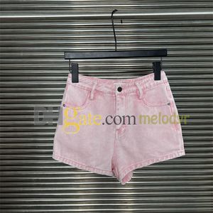 Roze denim shorts for dames mini jean broek sexy lage taille slanke shorts jeans modeontwerper korte broek streetwear