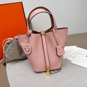 Roze designertas Tote bag Luxe handtas totes portemonnee mini Handgemaakte leren boodschappentas groentemand Klassiek lychee-ontwerp Eenvoudig lichtgewicht slijtvast