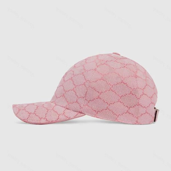 Casquette de baseball en toile de créateur rose pour hommes, femmes, casquette brodée, chapeaux ajustés avec noir, mode décontractée, concepteurs pour hommes, chapeaux de soleil, casquettes G Jumbo